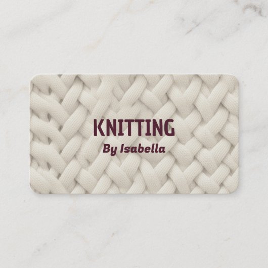 糸素朴編み物 名刺 (正面)