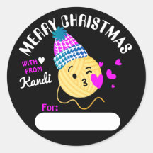 糸絵文字キッシー顔編み物クロチェットクリスマス