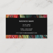 糸編み物レッドグリーンウール 名刺 (裏面)