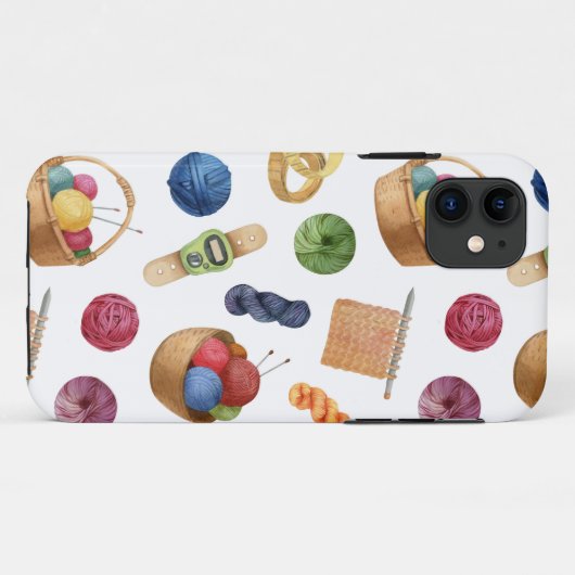 糸編み物及びクロシェ針カバー Case-Mate iPhoneケース (裏面(横))