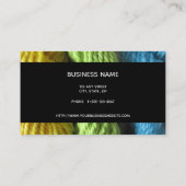 糸編み物手紡ぎ黄緑青写真 名刺 (裏面)