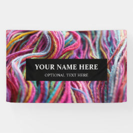 糸編み物手紡機テクスチャピンク写真II 横断幕