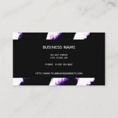 糸編み物白紫黒 名刺 (裏面)