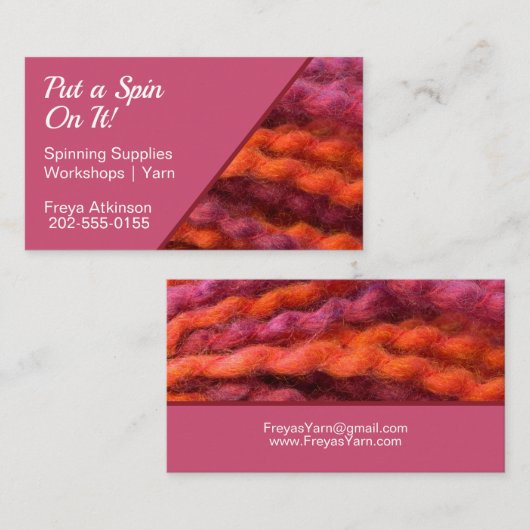 糸編み物紡織機 名刺 (正面/裏面)