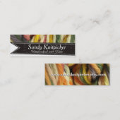 糸編み物編みカラフル糸 スキニー名刺 (正面/裏面)