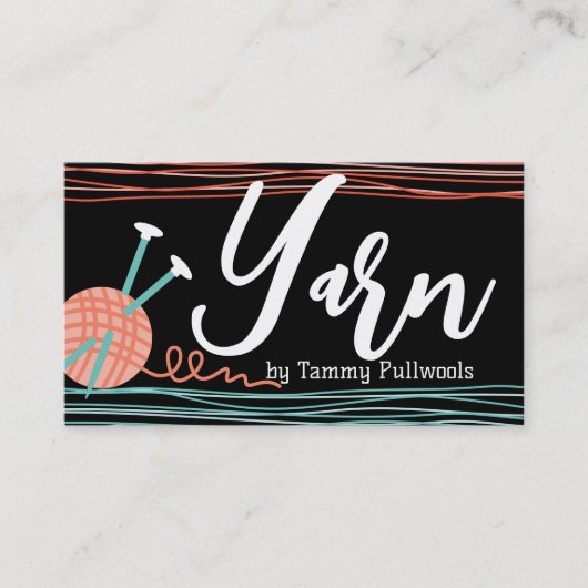 糸編み物編み機のボール 名刺 (正面)