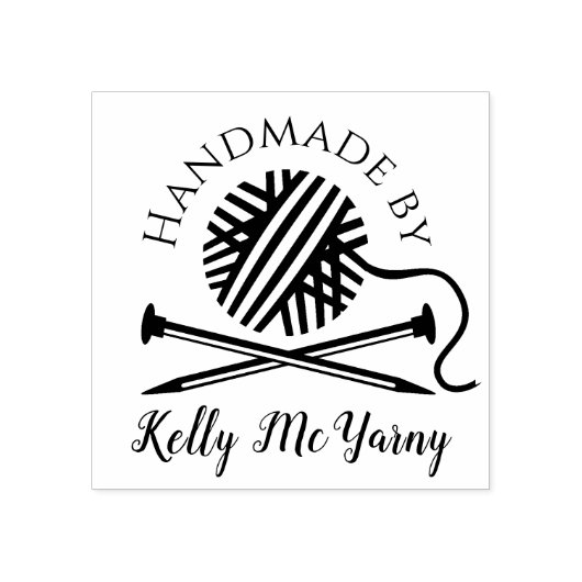 糸編み物針はラブスタンプで手作り ラバースタンプ (インプリント)