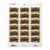 糸編み物針編みカラフル糸 ラベル (フルシート)