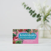 糸編み物針編み機ヴィンテージバラ 名刺 (スタンド正面)