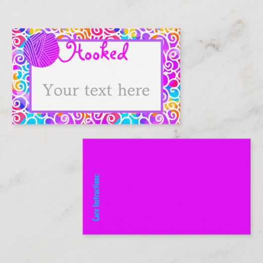 糸芸術的カラフル 名刺 (正面/裏面)