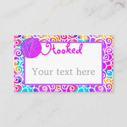糸芸術的カラフル 名刺 (正面)