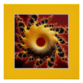 糸製黒及び金ゴールドフラクタル ポスター (正面)