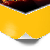 糸製黒及び金ゴールドフラクタル ポスター (コーナー)