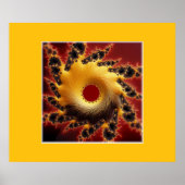 糸製黒及び金ゴールドフラクタル ポスター (正面)