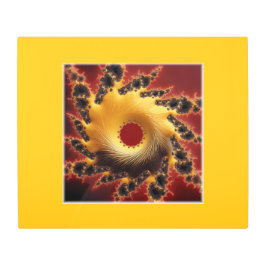 糸製黒及び金ゴールドフラクタル メタルプリント