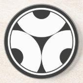 糸輪に三つ割り蛇の目 コースター (正面)