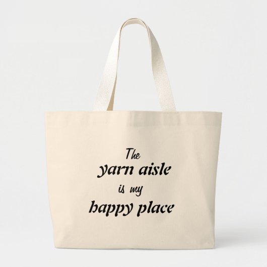 糸通路は私の幸せな場所 ラージトートバッグ (正面)