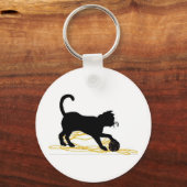 糸遊付き子猫 キーホルダー (正面)