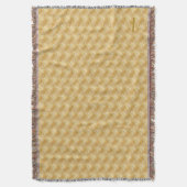 糸金ゴールド装飾ブランケット スローブランケット (正面縦)