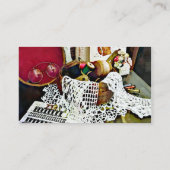 糸、レース、および裁縫のパターン 名刺 (裏面)