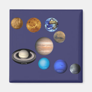 系内の9個の惑太陽の星 マグネット