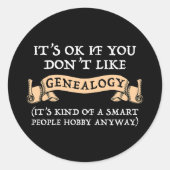 系図学が好もしきじゃなくて良い ラウンドシール (正面)