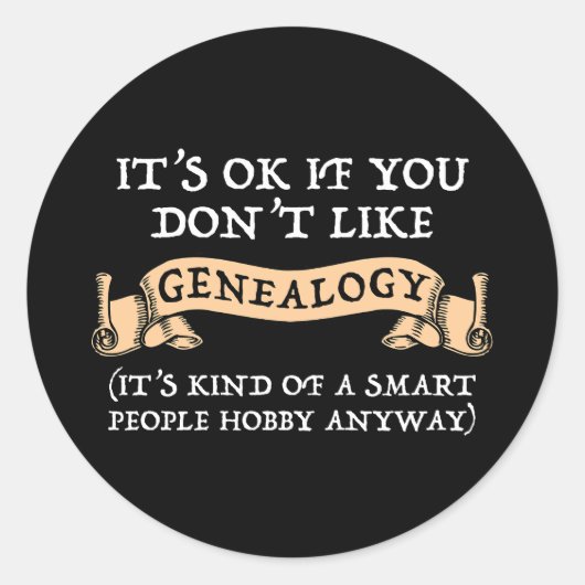 系図学が好もしきじゃなくて良い ラウンドシール (正面)