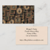 系図学のブロガーカード 名刺 (正面/裏面)