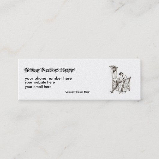 系図学の名刺、… スキニー名刺 (正面)