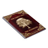 系図学の系譜の金ゴールドのヴィンテージの一見 ノートブック (右側)