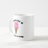 系図学はアイスクリームよりよいです コーヒーマグカップ (正面左)