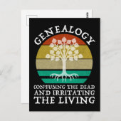 系図学は死者を混乱させ、生き物を苛立たせる ポストカード (正面/裏面)