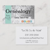 系図学ファミリーツリーソーシャルメディアのアイコン 名刺 (正面/裏面)