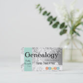 系図学ファミリーツリーソーシャルメディアのアイコン 名刺 (スタンド正面)