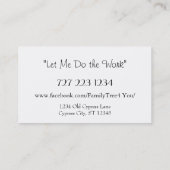 系図学ファミリーツリーソーシャルメディアのアイコン 名刺 (裏面)