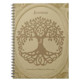 系図学ファミリーツリー名祖先レコードベージュ ノートブック