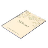 系図学レコードファミリーツリーの祖先ノートBeige ノートブック (左側)