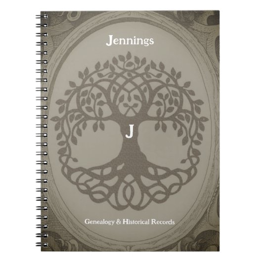 系図学レコード家族の木の祖先ブラウンブック ノートブック (正面)