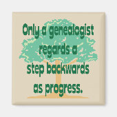 系図学一歩後ろへ進む マグネット (正面)