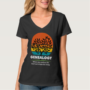 系図学刺激性生活ヴィンテージ祖先レトロT Tシャツ