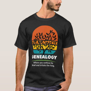 系図学刺激性生活ヴィンテージ祖先レトロT Tシャツ