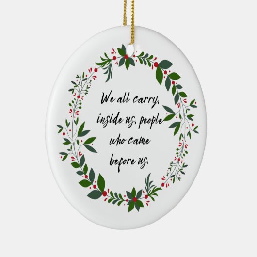 系図学引用文ファミリーヒストリークリスマスオーナメント セラミックオーナメント (右)