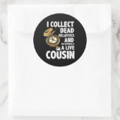 系図学歴史家Iが死者の親族を収集おもしろい ラウンドシール (バッグ)