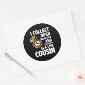 系図学歴史家Iが死者の親族を収集おもしろい ラウンドシール (封筒)