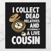 系図学歴史家Iが死者の親族を収集おもしろい ワインラベル (シングルラベル)