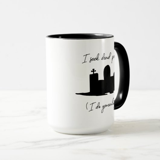 系図学死んだ人々を求める マグカップ (正面右)