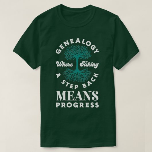 系図学系図祖先おもしろい引用文 Tシャツ (デザイン正面)