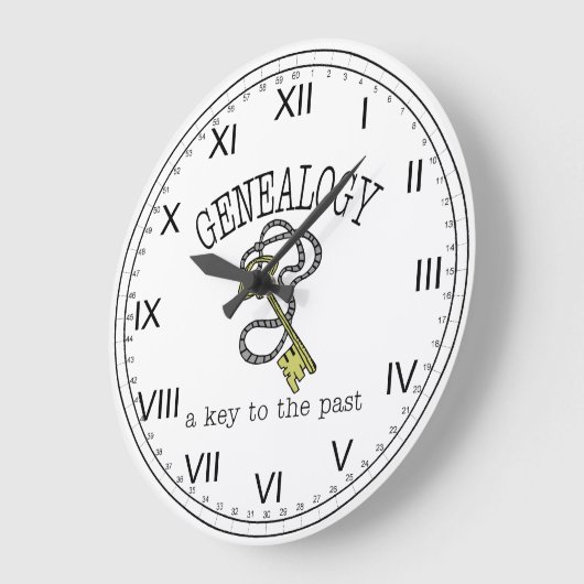 系図学過去への鍵 ラージ壁時計 (傾斜)