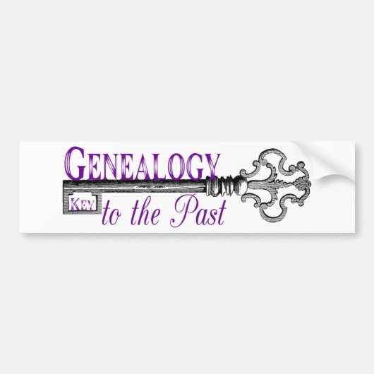 系図学鍵から過去 バンパーステッカー (正面)