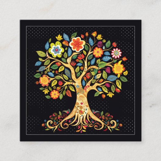 系図学 スクエア名刺 (正面)